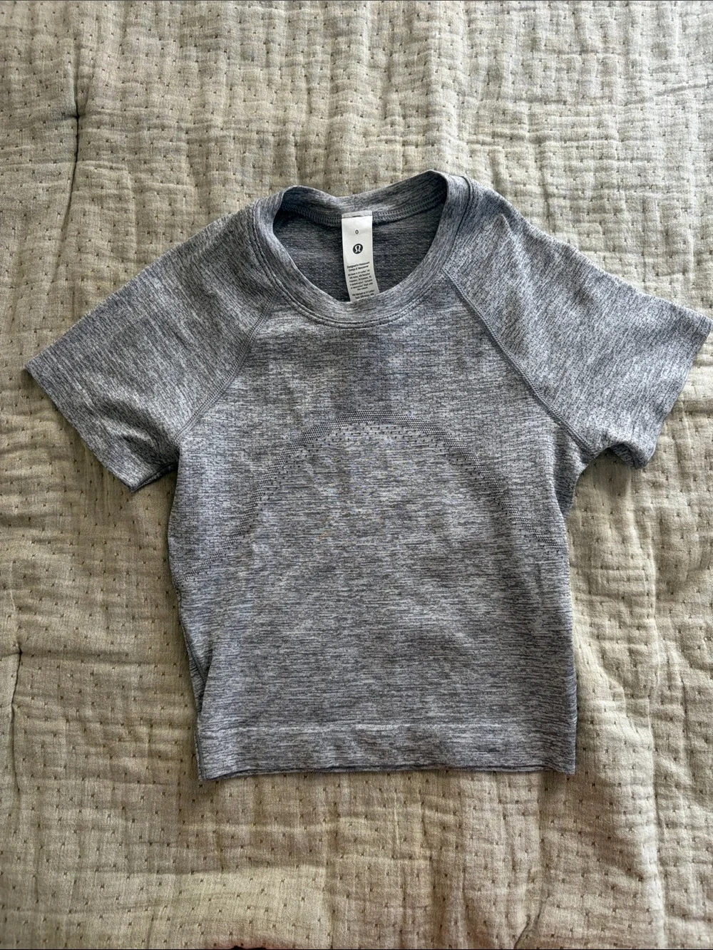 lululemon athletica Heather Gray Crop Top